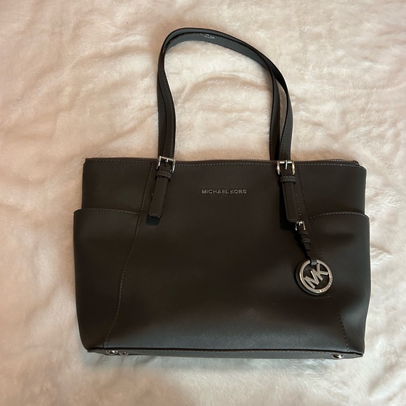 Michael Kors Handbags - Michael Kors Gray Jet Set bag